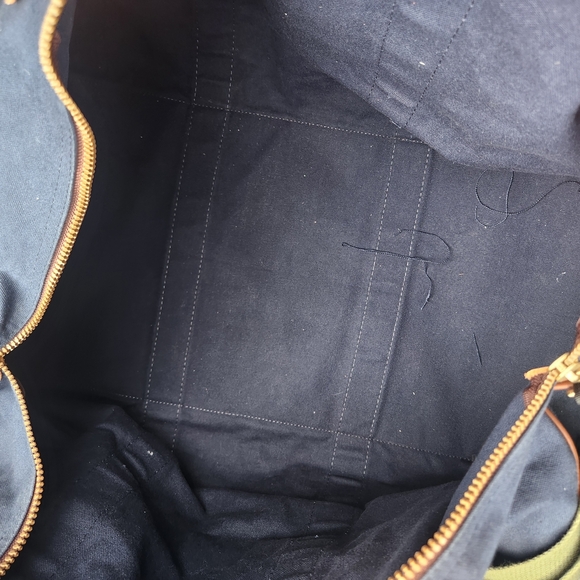 L.L. Bean Vintage Large Blue and Green Canvas  Duffle Bag - Picture 7 of 12